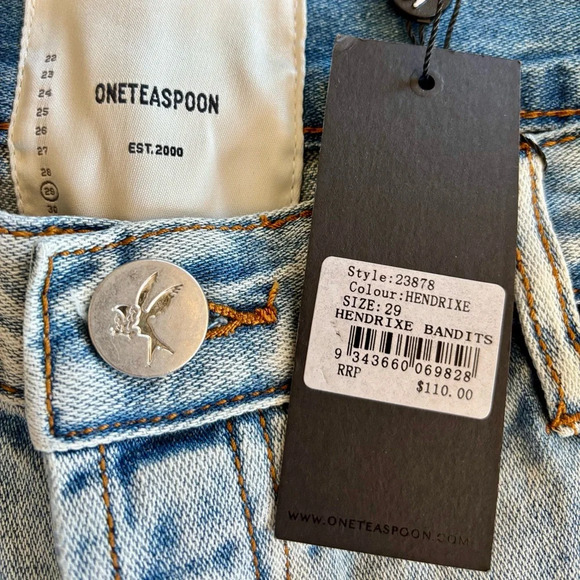 ONE TEASPOON Low-Waisted Bandit Denim Shorts (color Hendrixe) - Picture 8 of 16